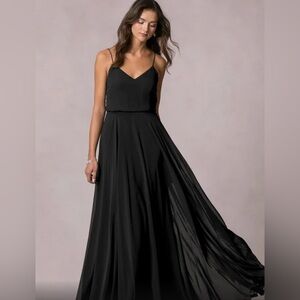 Jenny Yoo Black Inesse Bridesmaid Dress